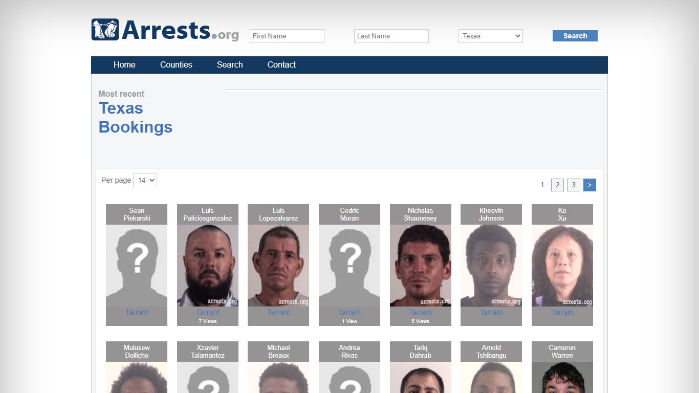 Texas Arrests and Inmate Search